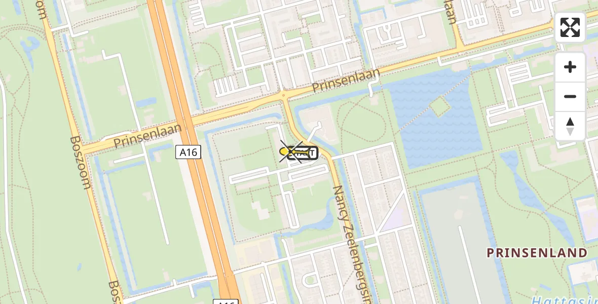 Routekaart van de vlucht: Lifeliner 2 naar Rotterdam, Huslystraat