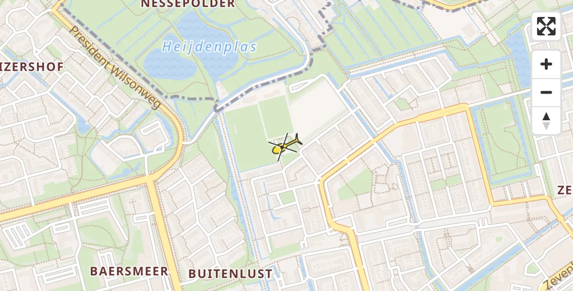 Routekaart van de vlucht: Lifeliner 2 naar Rotterdam