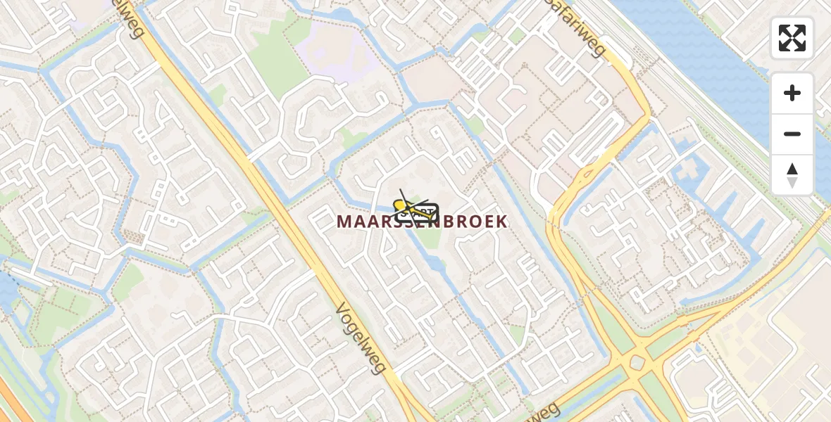 Routekaart van de vlucht: Lifeliner 1 naar Maarssen, Maarssenbroek