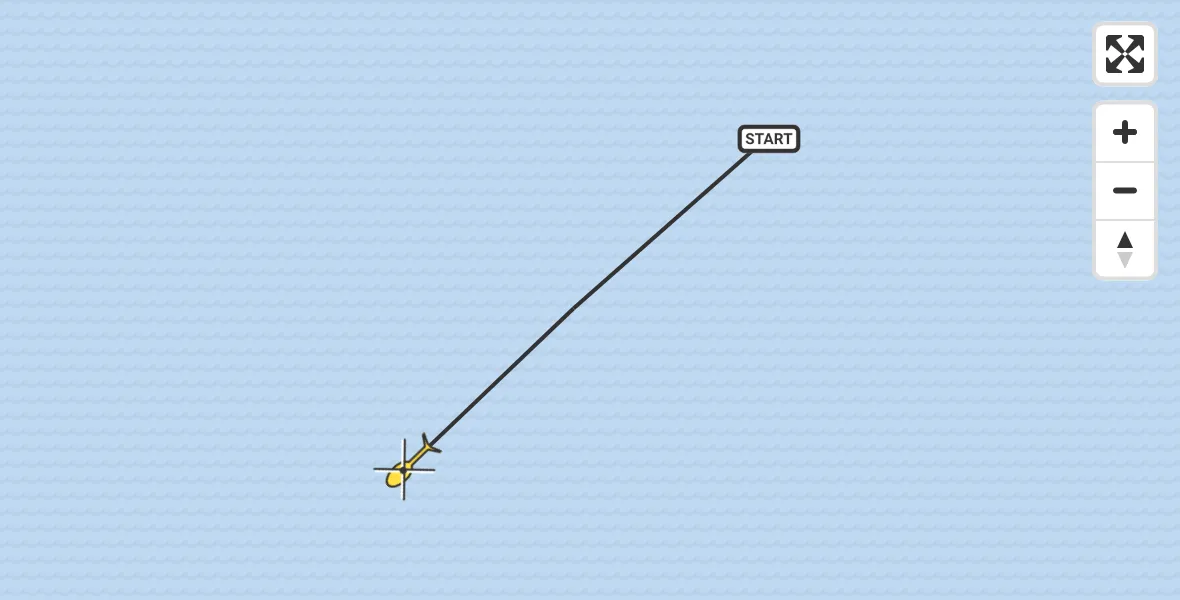 Routekaart van de vlucht: Kustwachthelikopter naar Wieringerwerf