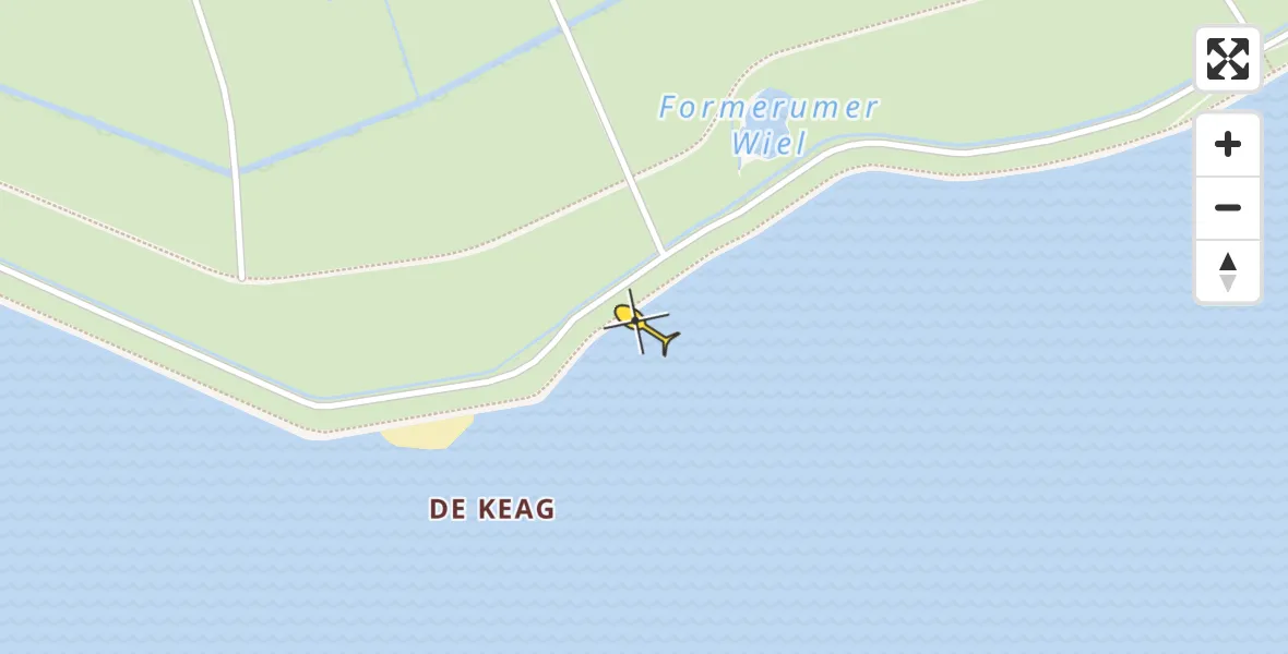 Routekaart van de vlucht: Ambulancehelikopter naar Formerum