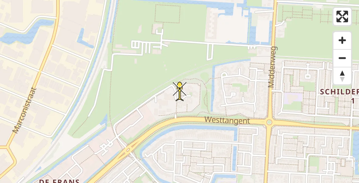 Routekaart van de vlucht: Traumahelikopter naar Heerhugowaard