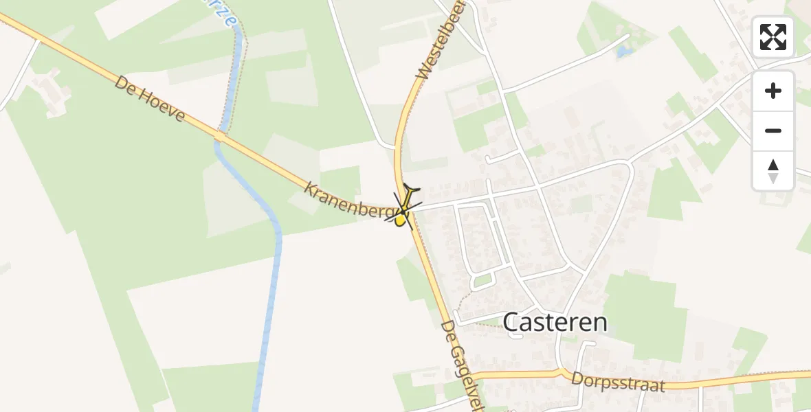 Routekaart van de vlucht: Lifeliner 3 naar Casteren