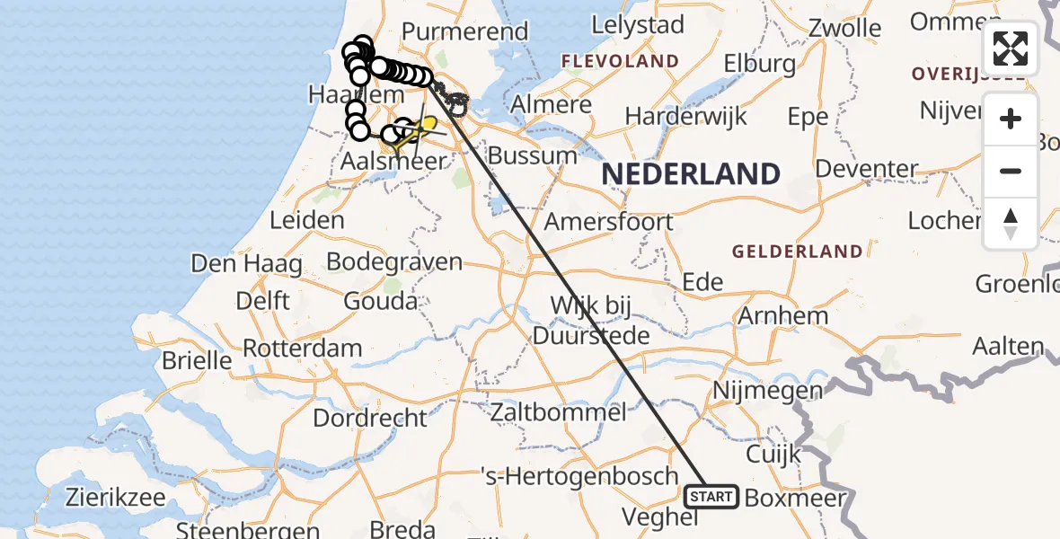 Routekaart van de vlucht: Politieheli naar Schiphol, Havenstraat