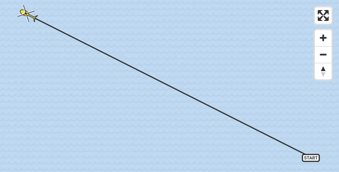 Routekaart van de vlucht: Ambulancehelikopter naar Oosterend, Oosterom