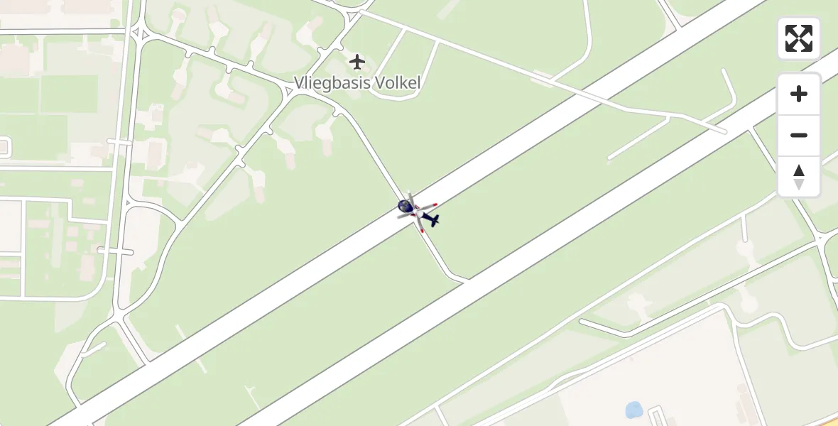Vluchtroute Politiehelikopter van Vliegbasis Volkel naar Vliegbasis Volkel