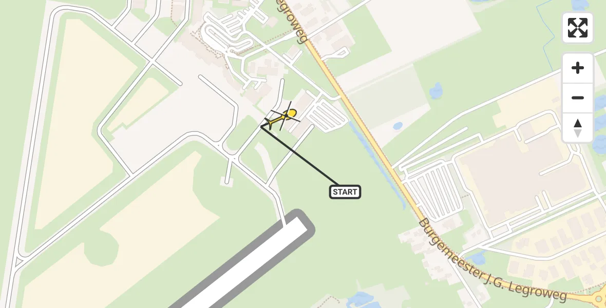 Routekaart van de vlucht: Lifeliner 4 naar Groningen Airport Eelde, Machlaan