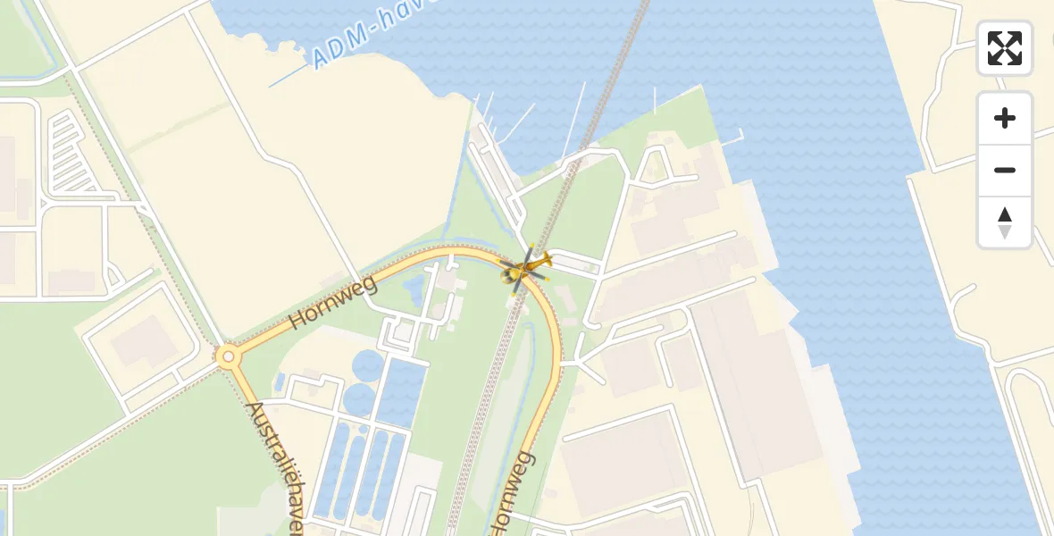 Vluchtroute Traumahelikopter van Amsterdam Heliport naar Amsterdam Heliport