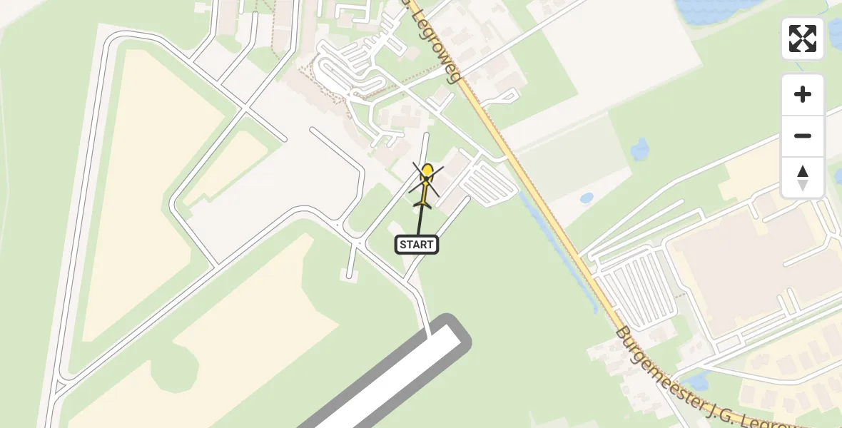 Routekaart van de vlucht: Lifeliner 4 naar Groningen Airport Eelde, Machlaan