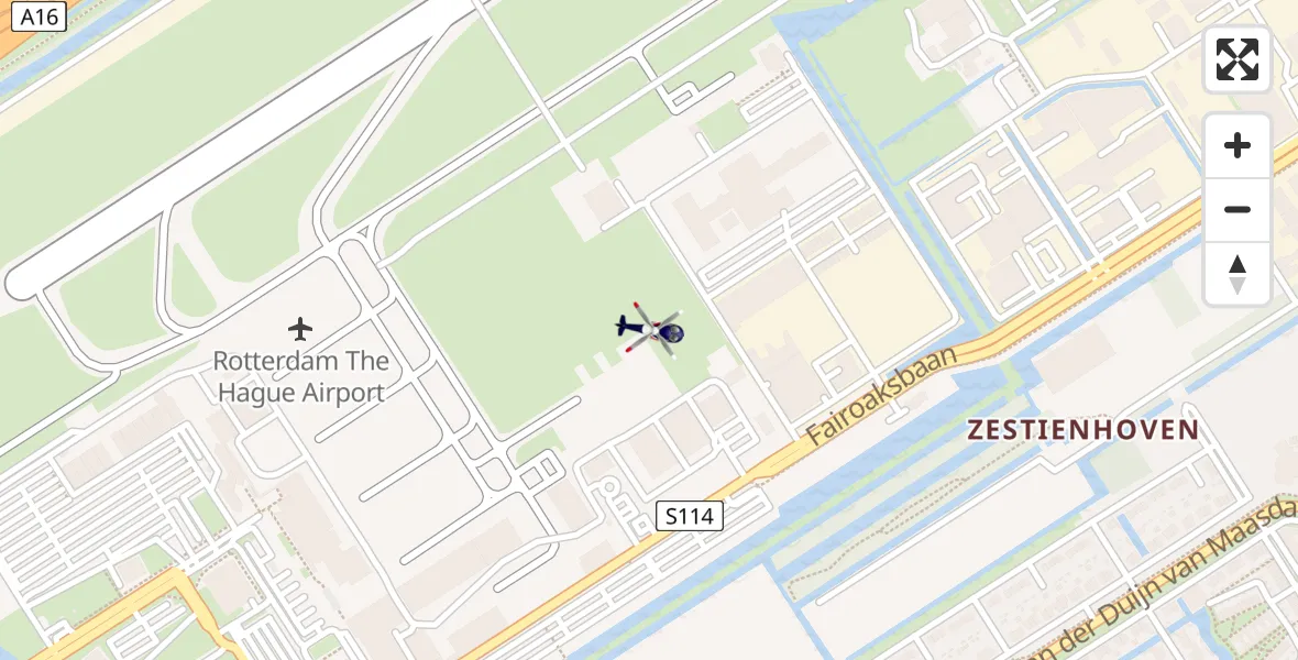 Vluchtroute Politiehelikopter Rotterdam The Hague Airport - Rotterdam The Hague Airport, 15 februari 2024, 12:30