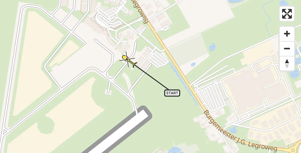 Routekaart van de vlucht: Lifeliner 4 naar Groningen Airport Eelde, Machlaan