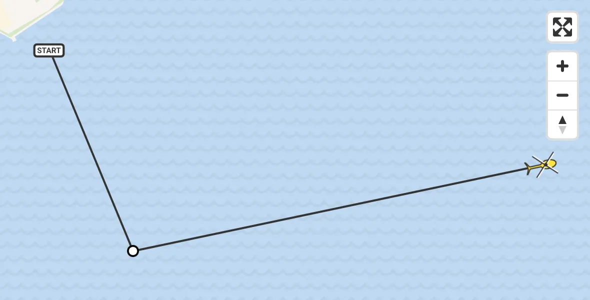 Routekaart van de vlucht: Ambulancehelikopter naar Formerum, Noorder Balgen