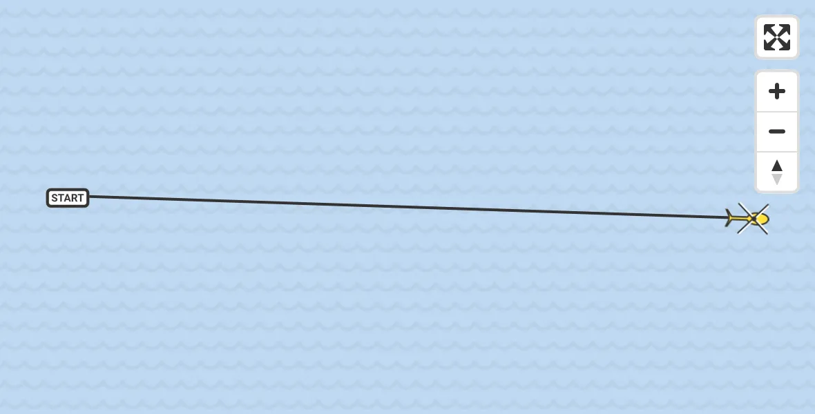 Routekaart van de vlucht: Ambulancehelikopter naar Hollum