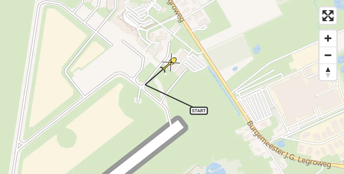 Routekaart van de vlucht: Lifeliner 4 naar Groningen Airport Eelde, Machlaan