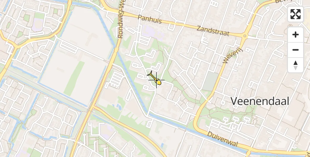 Routekaart van de vlucht: Traumahelikopter naar Veenendaal
