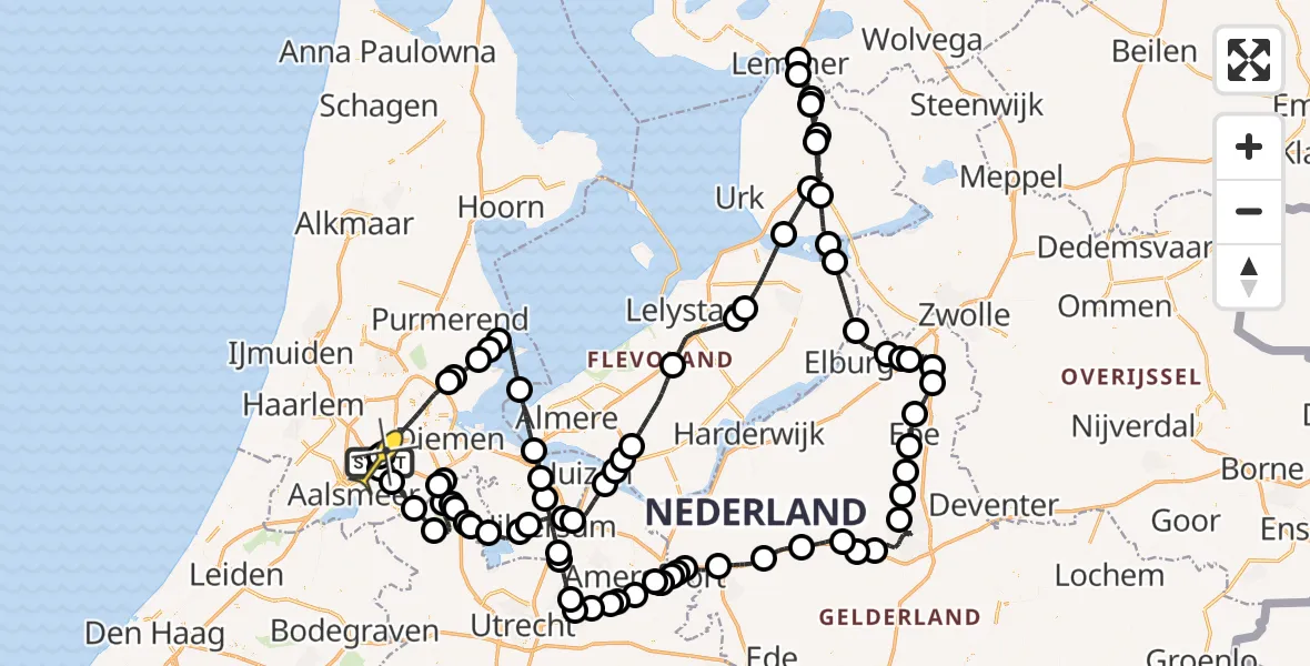 Routekaart van de vlucht: Politieheli naar Schiphol, Kleine Bospad