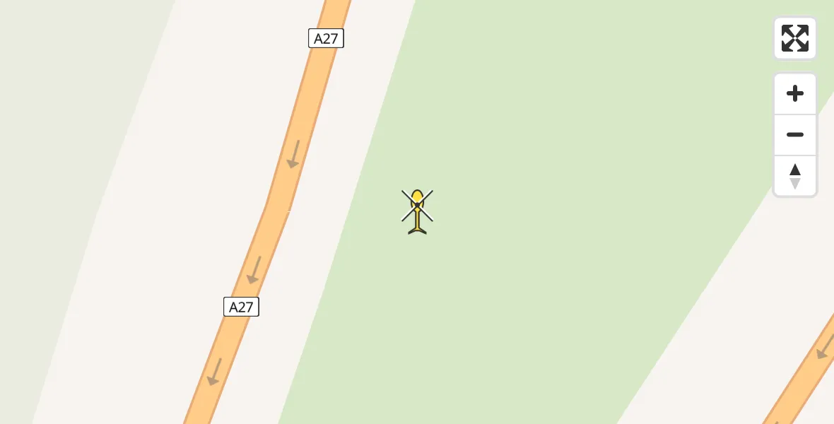 Routekaart van de vlucht: Traumahelikopter naar Eemnes