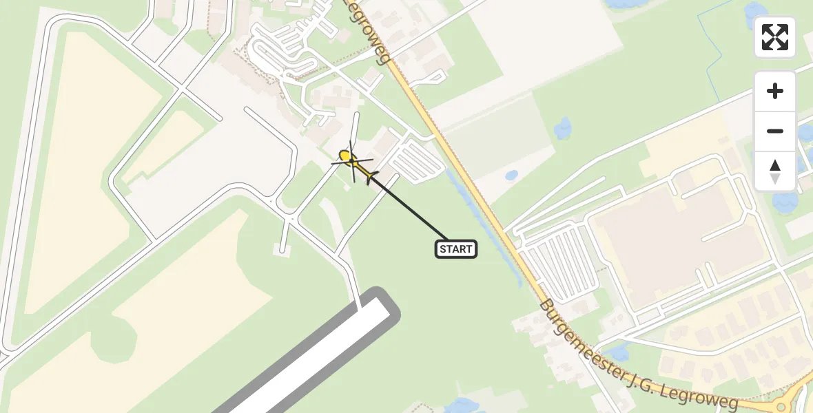 Routekaart van de vlucht: Lifeliner 4 naar Groningen Airport Eelde, Machlaan