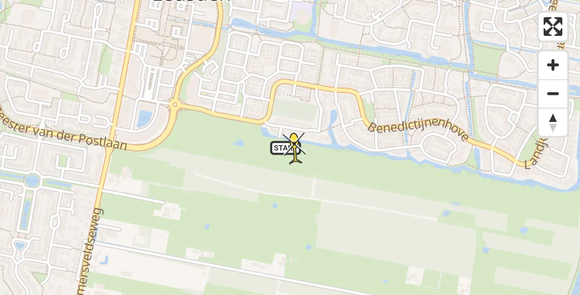 Routekaart van de vlucht: Traumahelikopter naar Leusden, Mariënhove