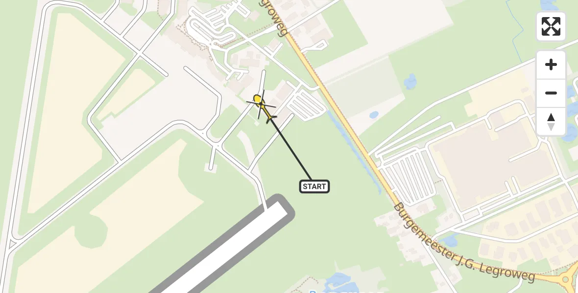 Routekaart van de vlucht: Lifeliner 4 naar Groningen Airport Eelde, Machlaan