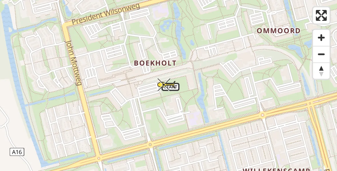 Routekaart van de vlucht: Lifeliner 2 naar Rotterdam, Briandpad