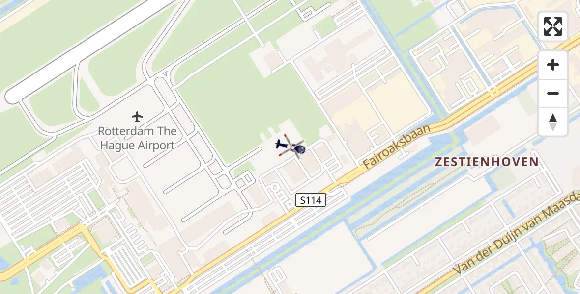 Vluchtroute Politiehelikopter Rotterdam The Hague Airport - Rotterdam The Hague Airport, 17 februari 2024, 18:03