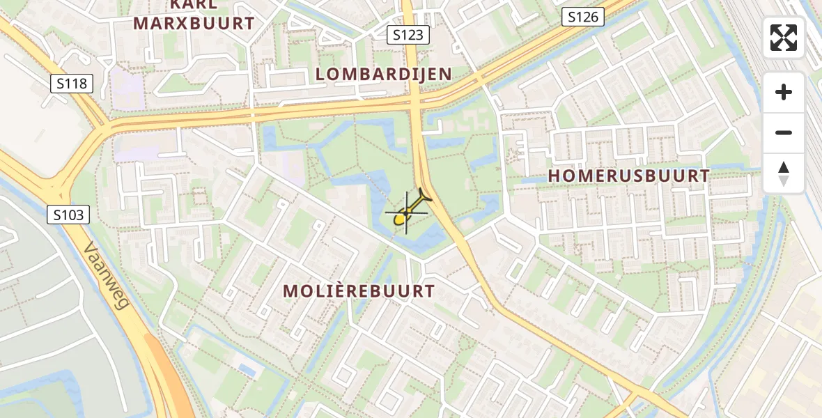 Routekaart van de vlucht: Lifeliner 2 naar Rotterdam