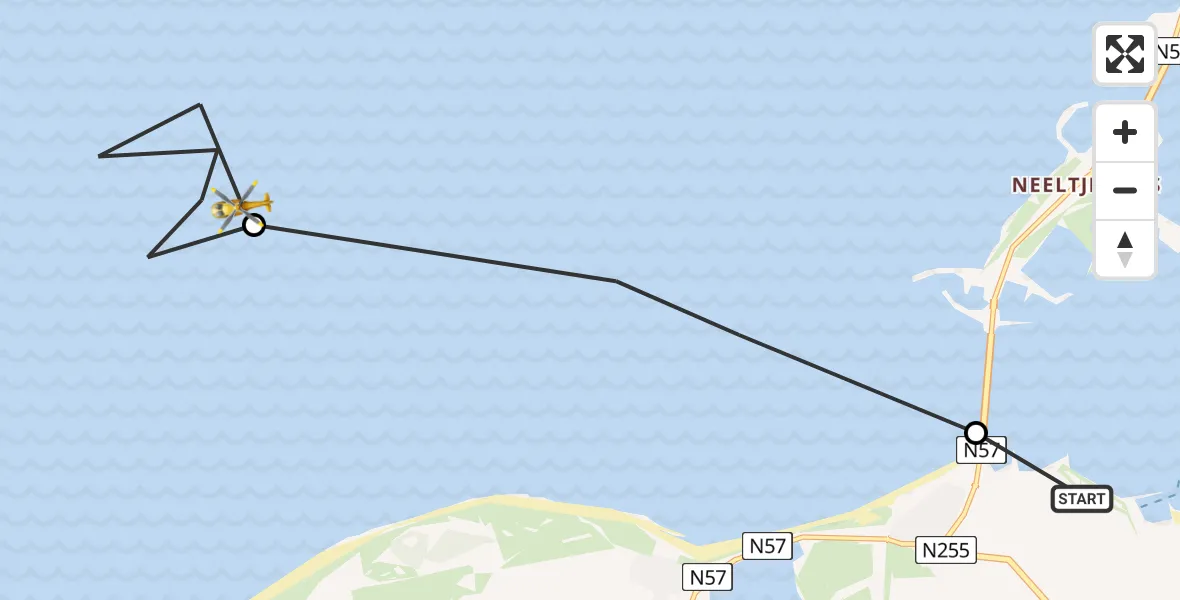Vluchtroute  Kamperland - , 19 februari 2024, 16:32