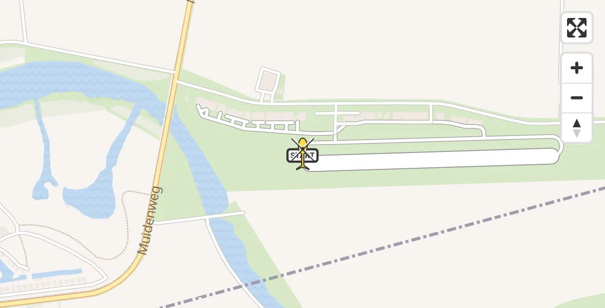 Vluchtroute  van Vliegveld Midden-Zeeland naar Vliegveld Midden-Zeeland