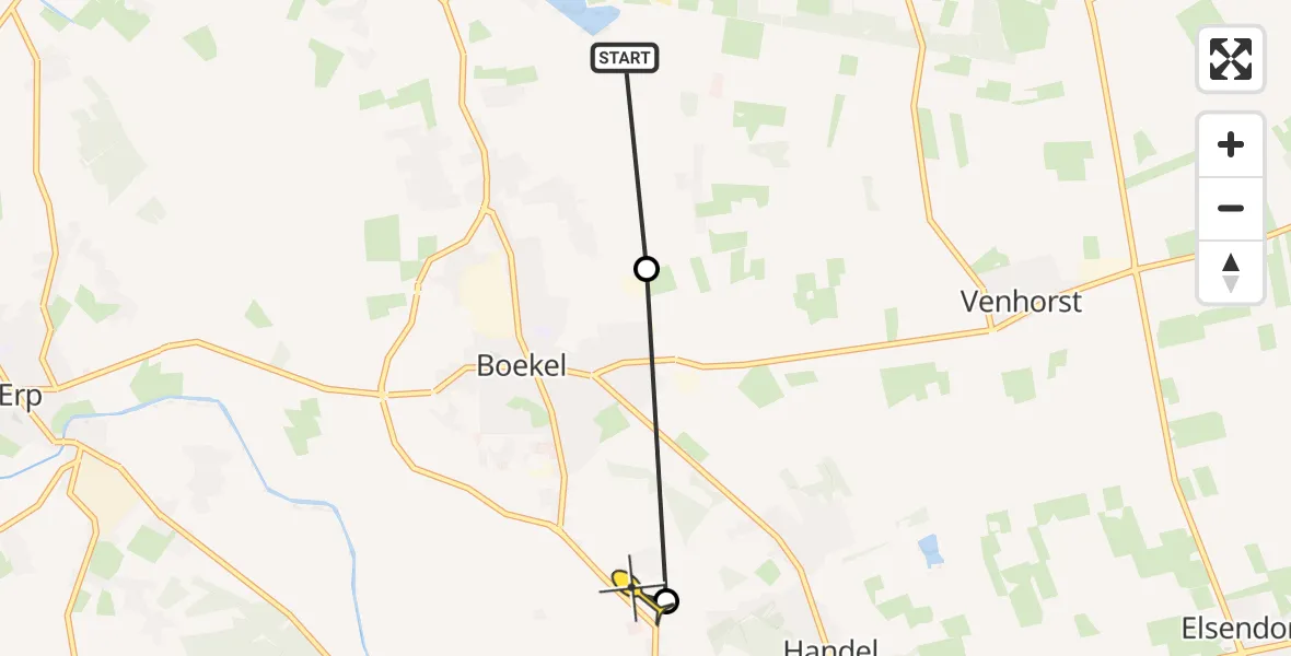 Routekaart van de vlucht: Lifeliner 3 naar Boekel, De Waterval