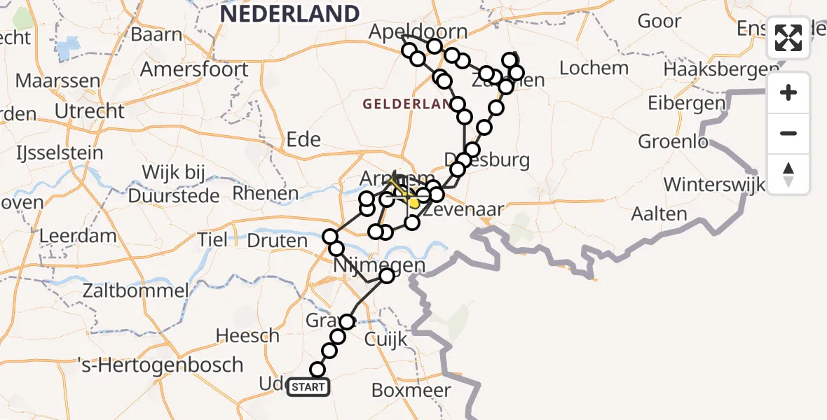 Routekaart van de vlucht: Politiehelikopter naar Arnhem, Beemdsteeg