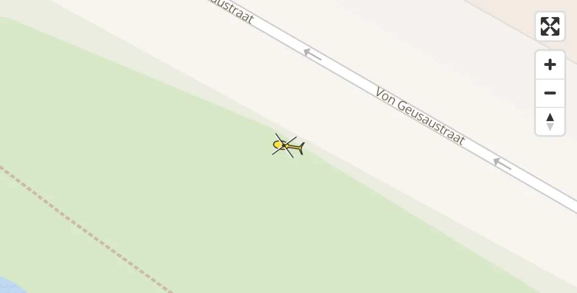 Routekaart van de vlucht: Traumahelikopter naar Voorburg