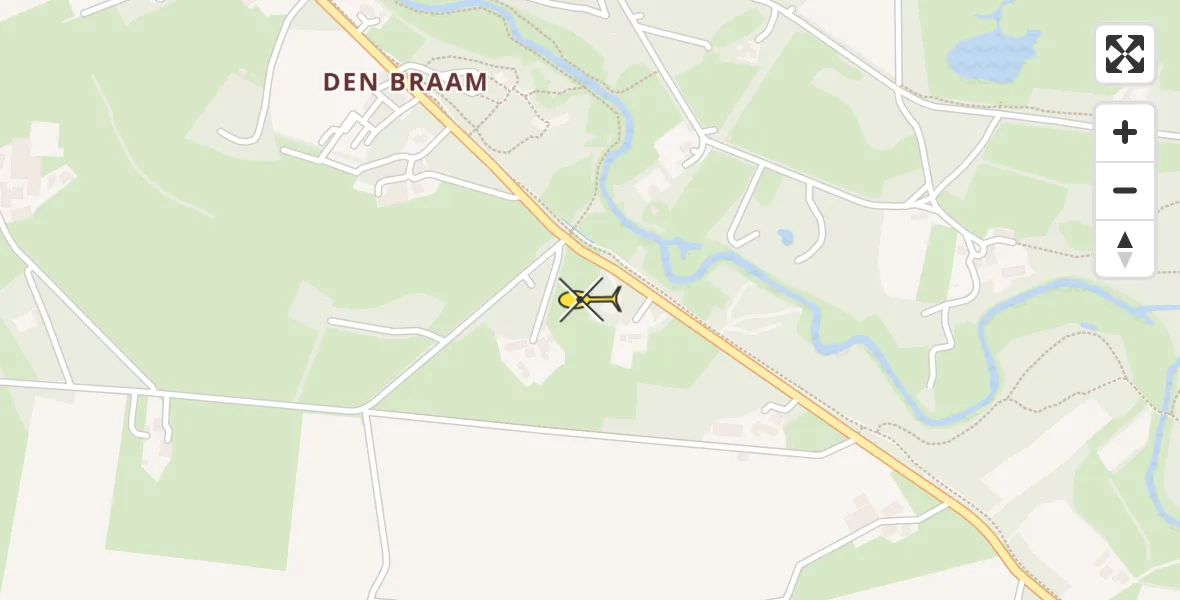 Routekaart van de vlucht: Politiehelikopter naar Haaksbergen