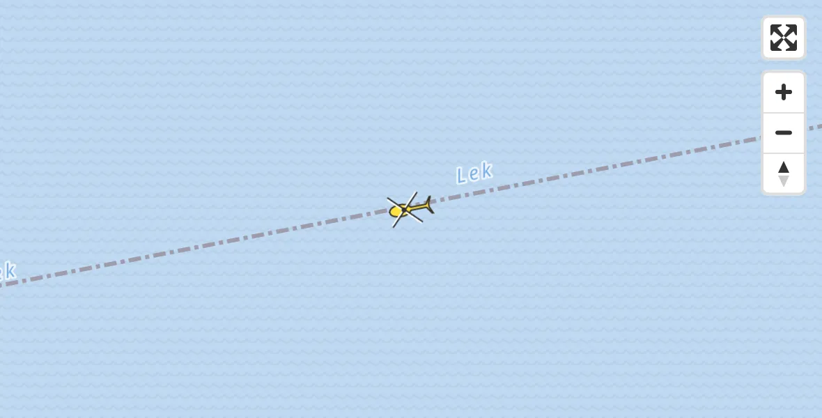 Routekaart van de vlucht: Politiehelikopter naar Langerak