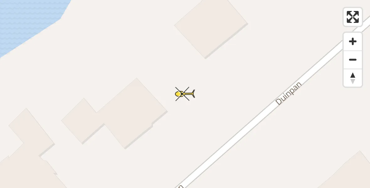 Routekaart van de vlucht: Traumahelikopter naar Kamperland