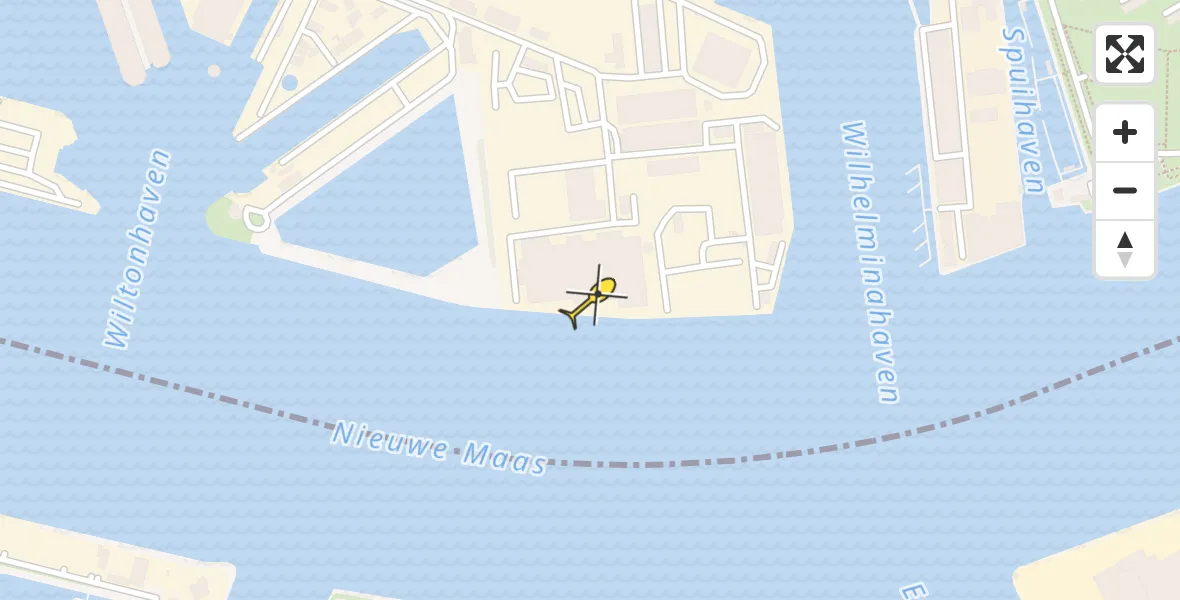 Routekaart van de vlucht: Traumahelikopter naar Schiedam