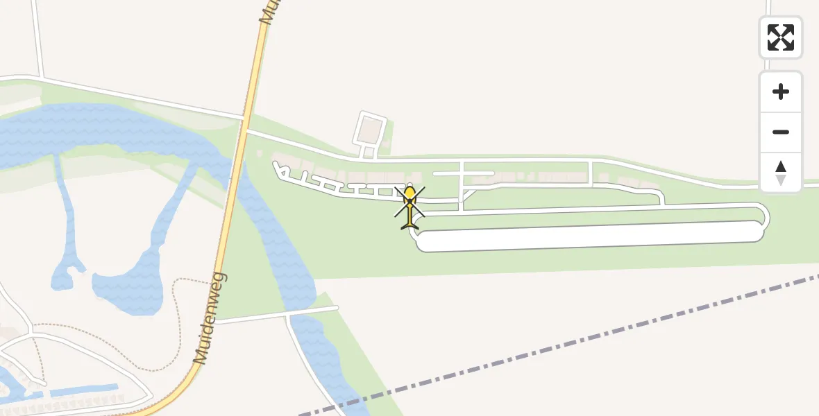 Vluchtroute  van Vliegveld Midden-Zeeland naar Vliegveld Midden-Zeeland