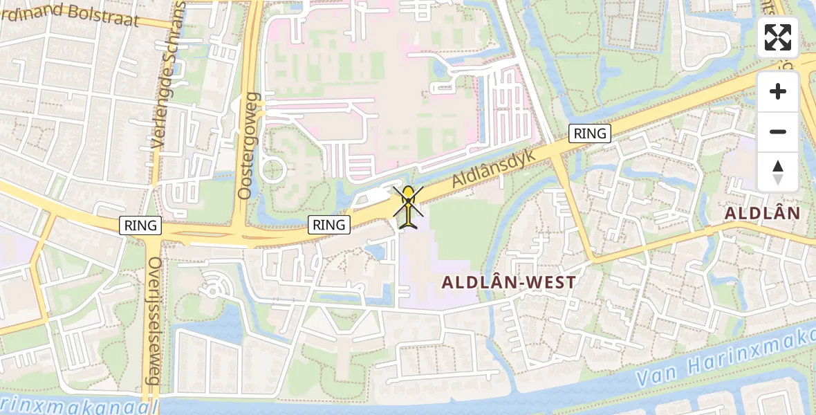 Routekaart van de vlucht: Ambulancehelikopter naar Leeuwarden