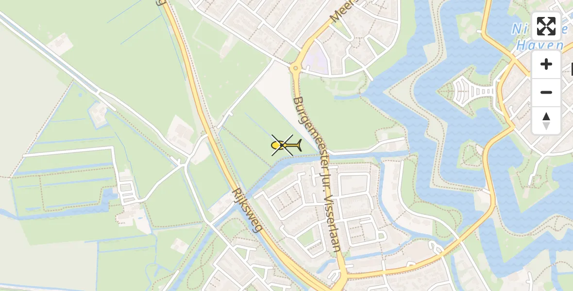 Routekaart van de vlucht: Traumahelikopter naar Naarden