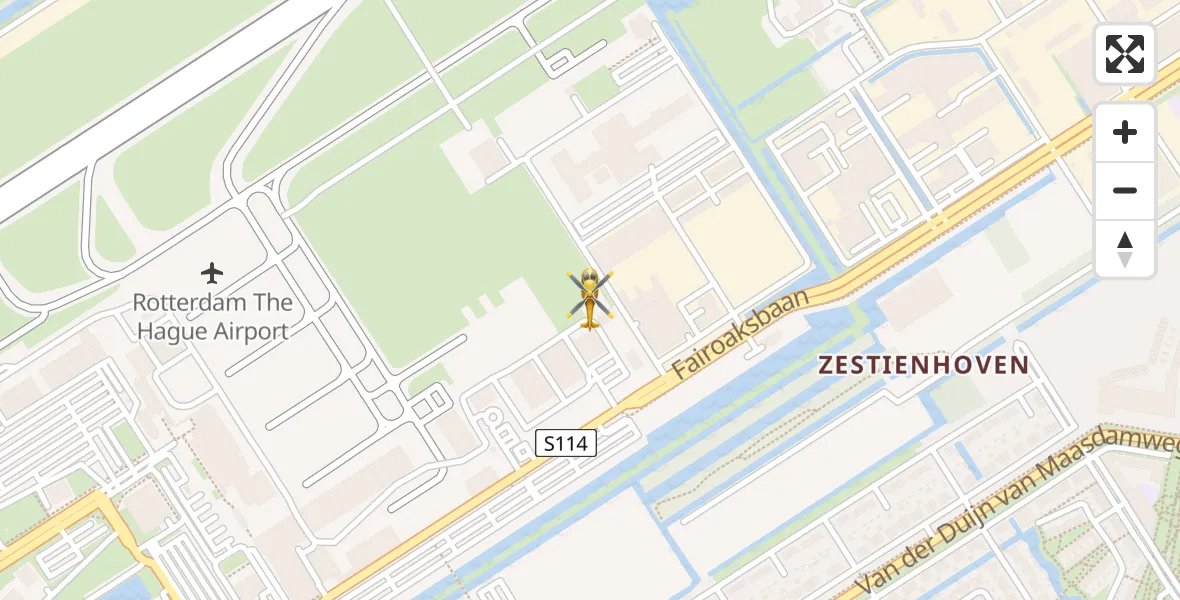 Vluchtroute Traumahelikopter Rotterdam The Hague Airport - Rotterdam The Hague Airport, 26 februari 2024, 13:30