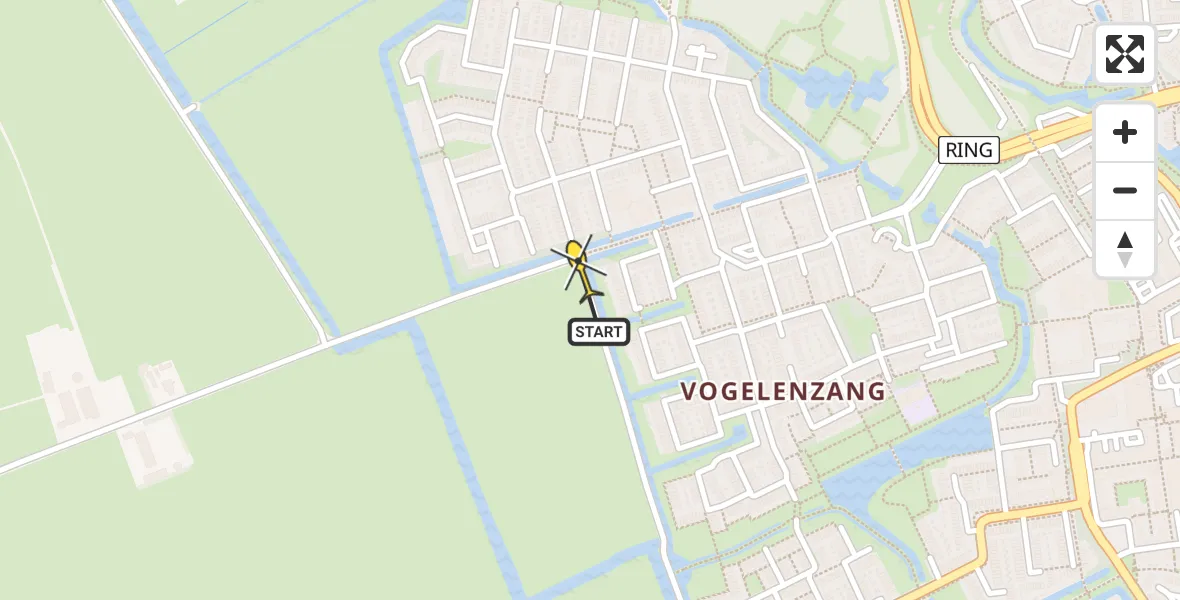 Routekaart van de vlucht: Traumahelikopter naar Spijkenisse, Duprépad