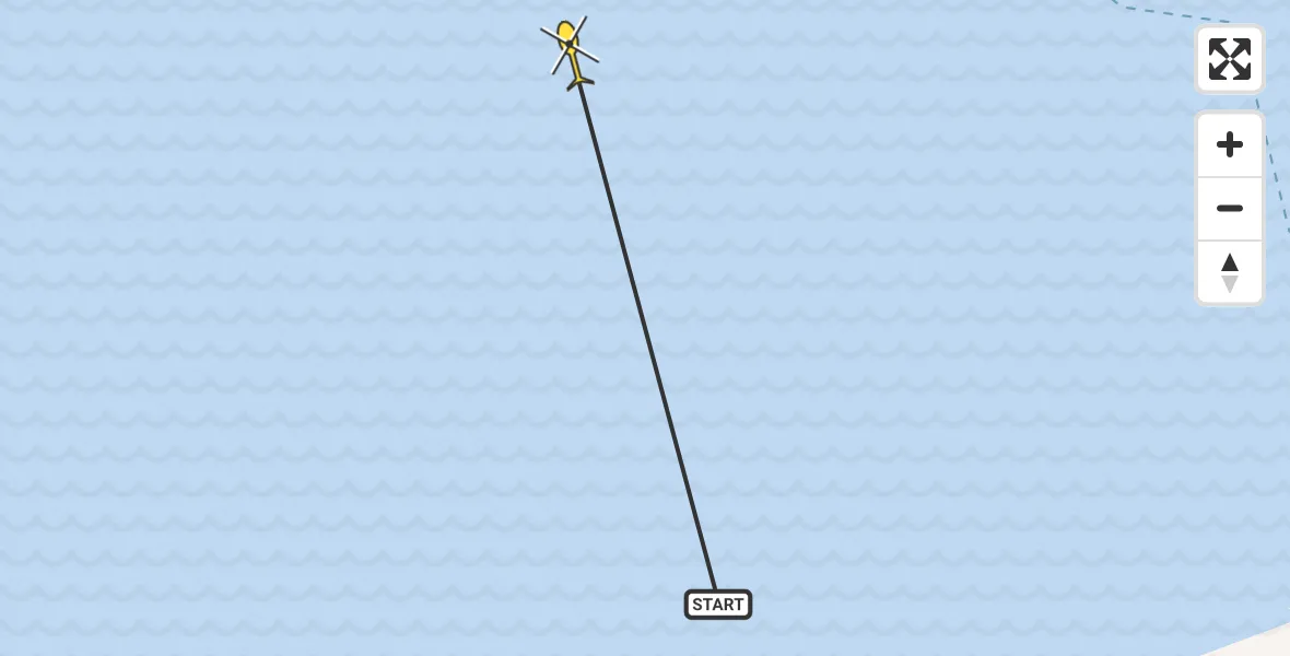 Routekaart van de vlucht: Ambulancehelikopter naar Ballum, Hoek van Hessing