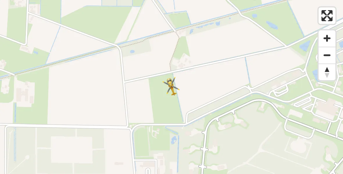 Vluchtroute Traumahelikopter van Vliegbasis Volkel naar Vliegbasis Volkel