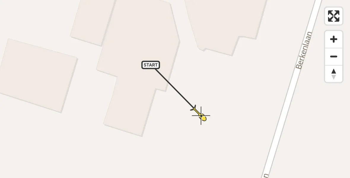 Routekaart van de vlucht: Traumahelikopter naar Bergeijk, Nieuwstraat