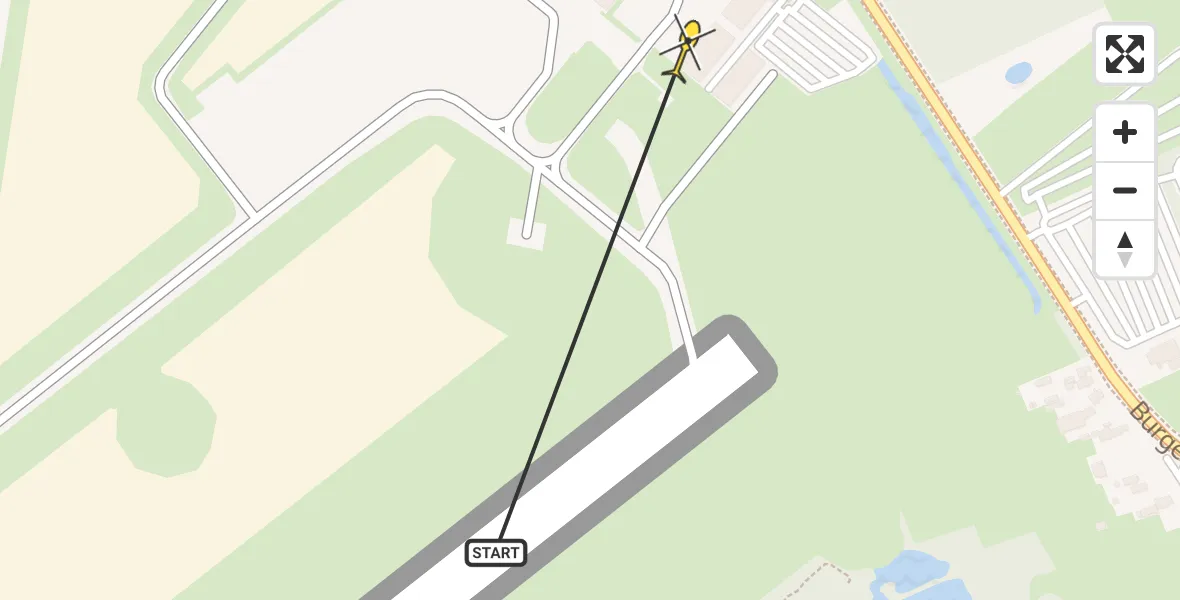 Routekaart van de vlucht: Lifeliner 4 naar Groningen Airport Eelde, Machlaan