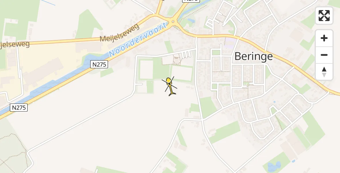 Routekaart van de vlucht: Traumaheli naar Beringe