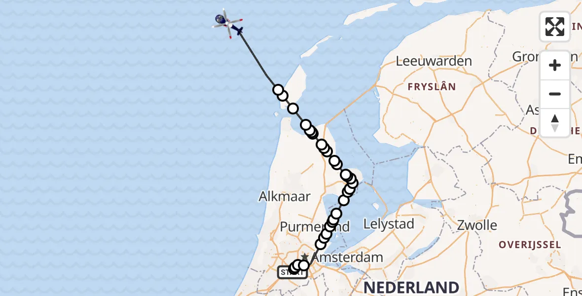 Vluchtroute Politiehelikopter Schiphol - , 28 februari 2024, 10:22