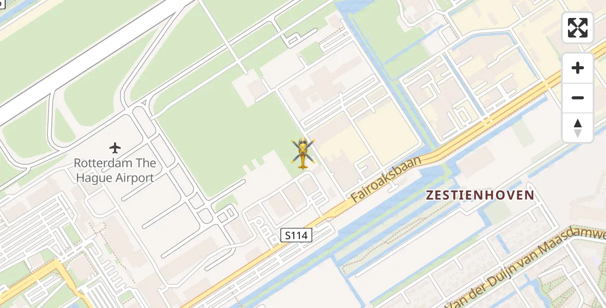 Vluchtroute Traumahelikopter Rotterdam The Hague Airport - Rotterdam The Hague Airport, 29 februari 2024, 07:18