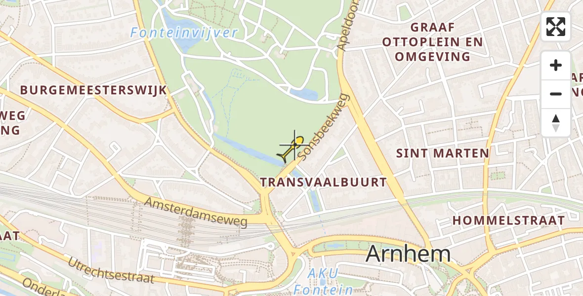 Routekaart van de vlucht: Traumaheli naar Arnhem