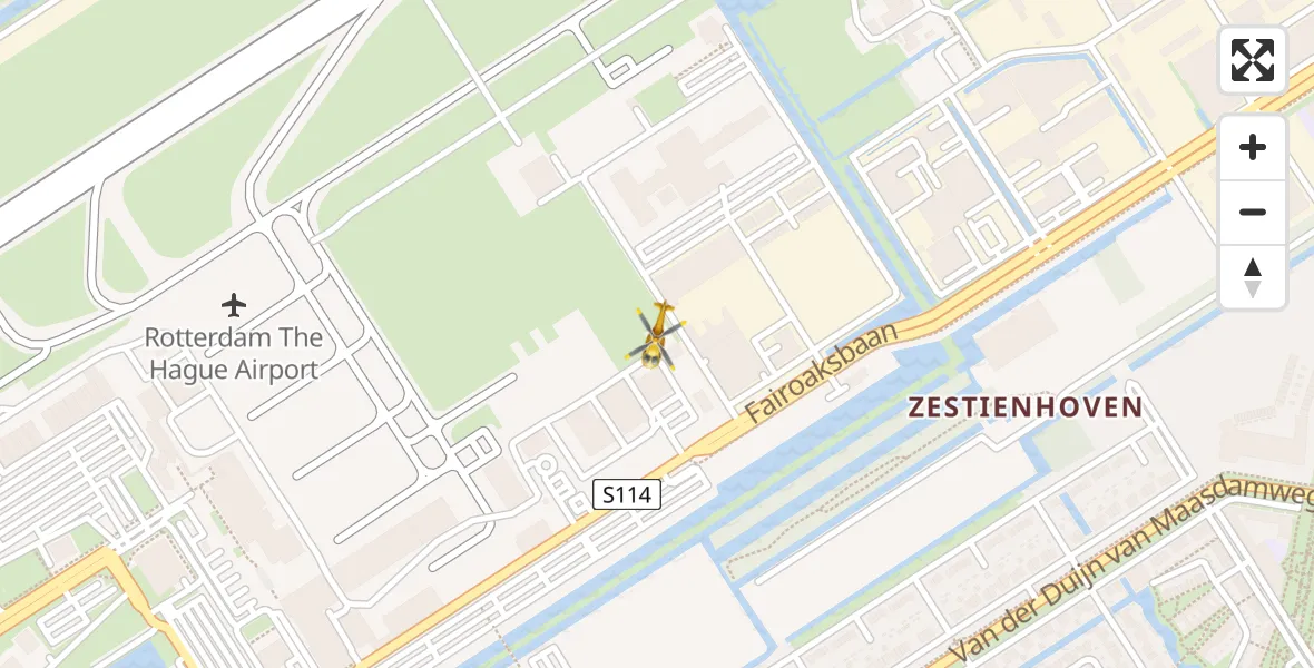Vluchtroute Traumahelikopter Rotterdam The Hague Airport - Rotterdam The Hague Airport, 01 maart 2024, 13:30